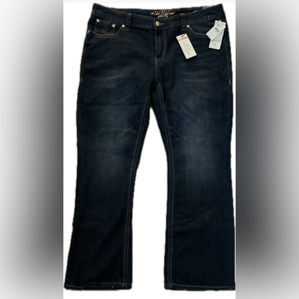 Melissa McCarthy Seven7 Women's Dark Blue Boot Cut Jeans
